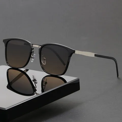 Lunettes de Soleil Polarisées Homme Femme Protection UV400 Monture Métal Mode Conduite Lunettes Unisexes