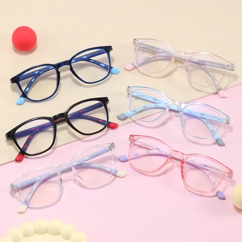 Lunettes de Vue Anti-Lumière Bleue Pour Adolescents Cadre Transparent TR90 Lunettes Carrées Unisexe Ordinateur Téléphone