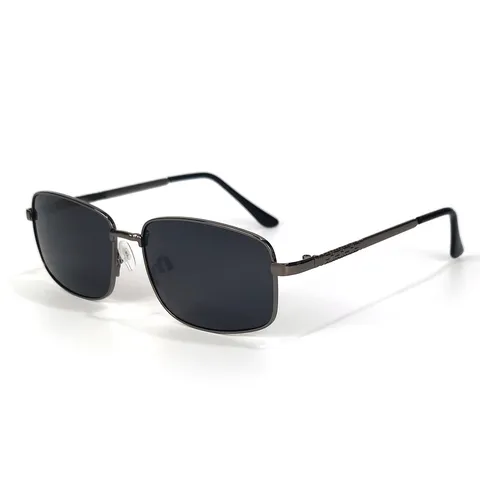 Gafas de Sol Polarizadas para Hombre Conducción Pesca Gafas de Sol Protección UV Montura de Metal Cuadrada Gafas Retro Para Deportes al Aire Libre