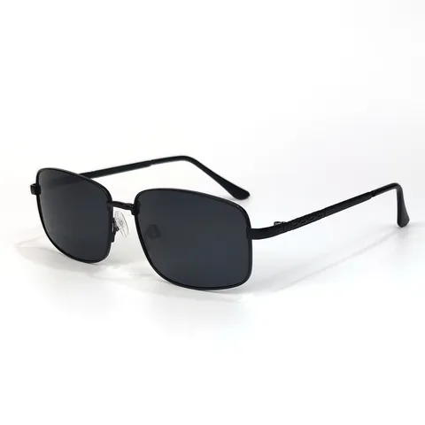 Gafas de Sol Polarizadas para Hombre Conducción Pesca Gafas de Sol Protección UV Montura de Metal Cuadrada Gafas Retro Para Deportes al Aire Libre