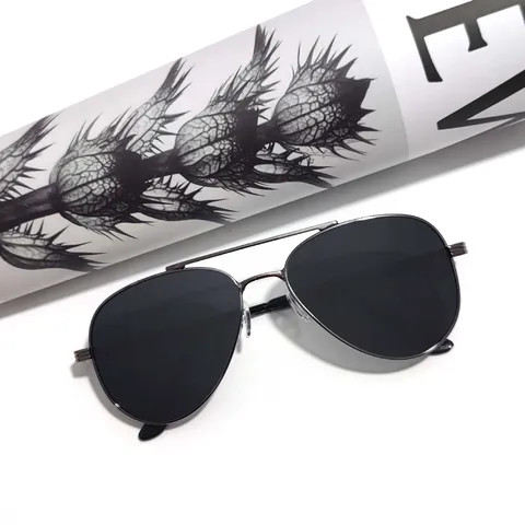 Hommes Vintage Métal Double Pont Aviateur Lunettes de Soleil UV400 Polarisé Conduite Lunettes Mode