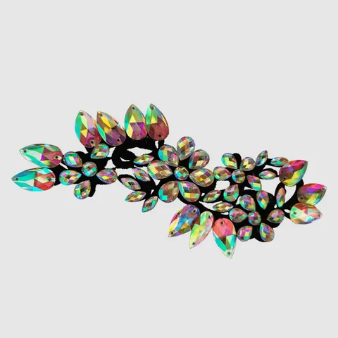 Tocado de Cabello de Strass Tocado de Novia Cristal Accesorios de Cabello Floral Para Mujeres Niñas Baile Latino Actuación en Escenario