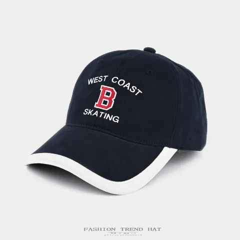 Unisex Farbblock Einfassung Baseballkappe Buchstaben Stickerei Sonnenschutz Verstellbare Lässige Mütze Für Erwachsene Und Kinder