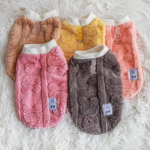 Haustier Hundekleidung Warme Sherpa Fleece Winter Welpen Weste Süßer Bär Welpe Mantel Kleine Hund Bekleidung