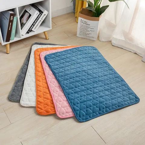 Flanell Haustier Hund Bett Matte Weich Vlies Warm Welpe Schlafunterlage Herz Geprägt Katze Matte für Kleine Mittlere Große Hunde