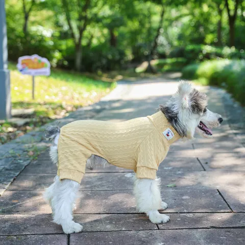 Haustier Hund Katze Pullover Warmer Gestrickter Pullover Vierbeinig Winter Herbst Weiche Strickwaren Kleidung Mantel Kostüm