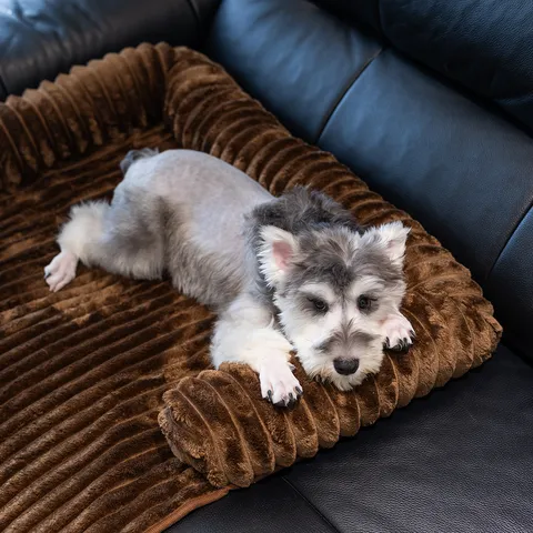 Flanell Gestreiftes Haustier Sofa Bett Verdichtete Warmes Hunde Matte Polster Wasserdichter Boden Bequeme Haustierbedarf Für Hunde Katzen