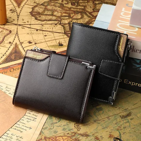 Men Short Wallet PU Leather Bifold Wallet Card Holder Multi-Function Coin Pocket Retro Business Wallet For Men