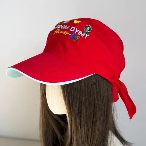 Damen Sonnenschutz Breite Krempe Kopftuch Baseballcap Bestickte Lässige Streetstyle Verstellbare Sommer Sonnenhut
