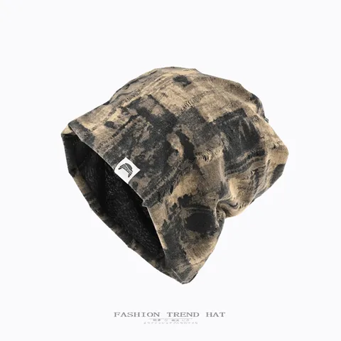 Damen Retro Distressed Slouchy Beanie Hut Y2K Grunge Knit Skull Cap Casual Fall Winter Streetwear Headwear