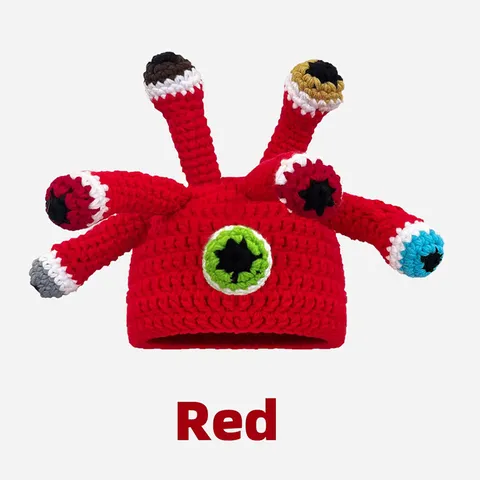 Handgemachte Gewebte Lustige Oktopus-Tentakel Strickmütze Unisex Herbst Winter Warm Ohrschutz Wollener Pullover Beanie Kappe