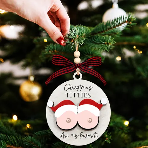 Targa Sospesa di Natale in Legno Divertente Adulto Novità Cartello Sospeso Albero di Natale Festa Decorazione