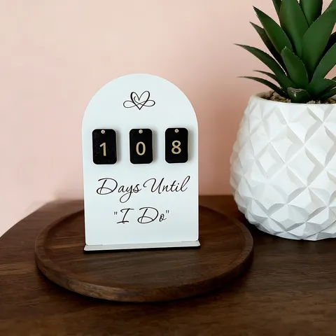 Bohemian Cartello Da Tavolo Per Conto Alla Rovescia Di Matrimonio In Legno Decorazione Per Scrivania Cartello Calendario Conto Alla Rovescia Regalo Per Decorazione Festa Di Matrimonio