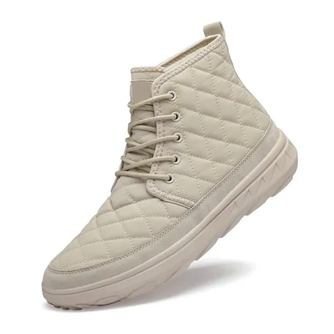 Men's Winter Snow Boots Plus Velvet Warm High Top Cotton Shoes Thick Sole Casual Footwear