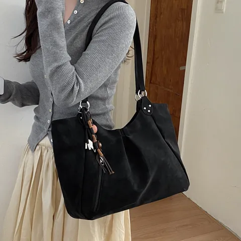 Mujeres Gran Capacidad Bolso Tote PU Cuero Casual Viajero Bolso Bandolera Otoño Invierno Minimalista Bolso Axila