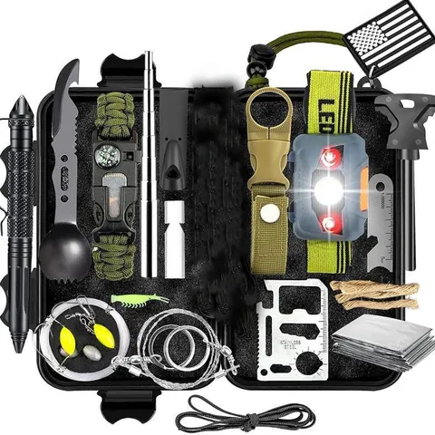 Multitool Survival Uitrusting Kit Nood Eerste Hulp Doos Voor Outdoor Camping Wandelen Tactische Noodapparatuur Set