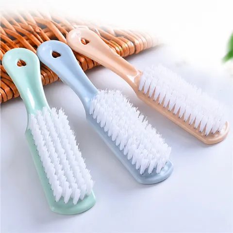 Spazzola per Pulizia in Plastica per la Casa Manico Lungo Setole Morbide Spazzola per Bucato e Scarpe Foro per Appendere