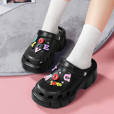 Women Casual Platform Clogs Thick Sole EVA Beach Shoes Outdoor Slip On Sandals Fashion Summer Footwear