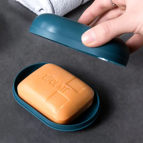 Portasapone Da Viaggio Portatile Con Coperchio In Plastica Coperto Draining Portasapone Contenitore Per Sapone Da Bagno Custodia Per Sapone Per Casa Viaggio