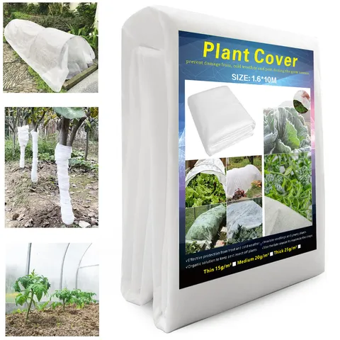 Cubierta para Plantas Engrosada Manta de Protección Contra Heladas Tela de Jardín de Invierno Protector No Tejido para Verduras Árboles