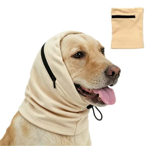 Honden Kalmerende Capuchon Geluidswerende Oorbellen Angstverlichting Zachte Fleece Muts Voor Huisdieren Vuurwerk Onweer Snood