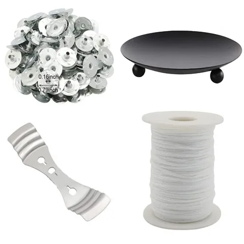 DIY Candle Making Kit Soy Wax Candle Holder Set With Wicks Wick Bases And Centering Device For Handcrafted Candles
