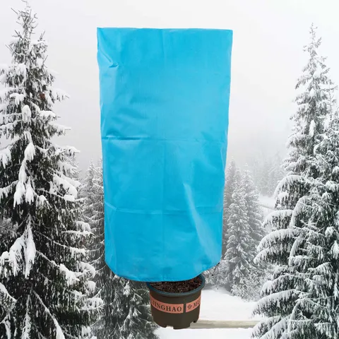 Winter Outdoor Pflanzen Frostschutz Abdeckung Vliesstoff Baum Schutzhaube Mit Kordelzug Garten Winterfest Zubehör
