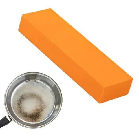 Rubber Rust Stain Eraser Kitchen Cleaning Tool Stainless Steel Faucet Scale Remover Orange Decontamination Rubbing Block