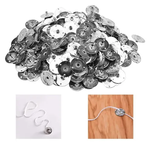 Basi per Stoppino in Metallo Linguette di Supporto Piatte per Forniture per la Creazione di Candele Fai da Te Accessori Artigianali