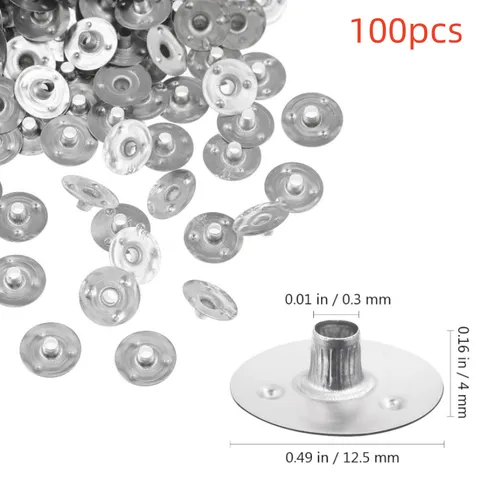 Basi per Stoppino in Metallo Linguette di Supporto Piatte per Forniture per la Creazione di Candele Fai da Te Accessori Artigianali