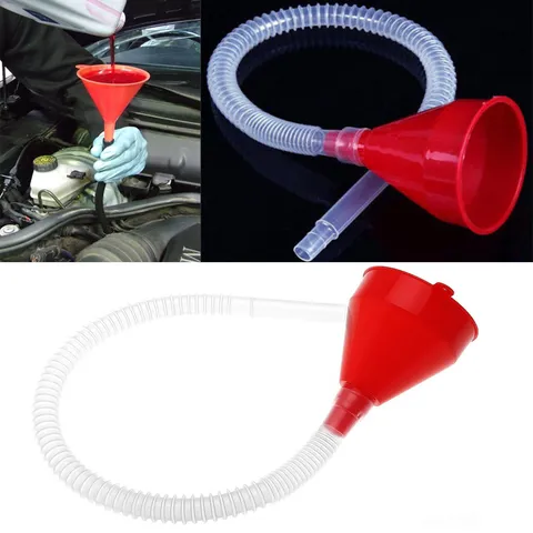Embudo de Plástico Flexible Automotriz Tubo de Drenaje Largo Embudo Para Coche Motocicleta Aceite Y Transferencia de Líquidos