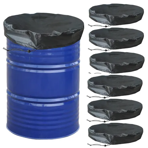 Cubierta de Tambor de Tela Oxford Resistente Cubierta de Lluvia Impermeable a Prueba de Polvo para Protector de Tambor Industrial Negro