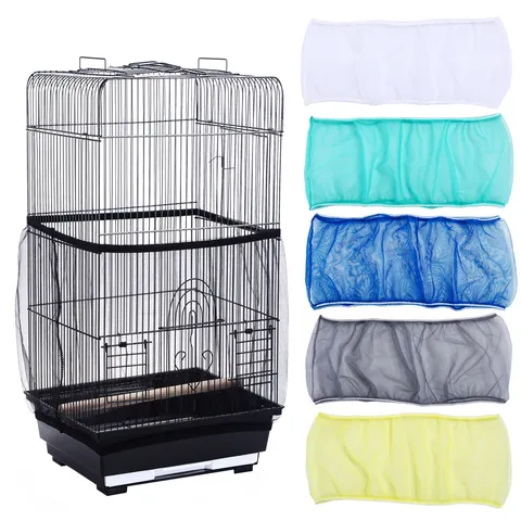 Copertura Traspirante per Gabbia per Uccelli Rete di Nylon Raccoglitore di Semi Protezione Antipolvere per Pappagalli Accessori per Animali