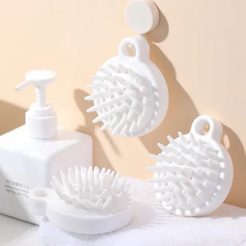 Spazzola per Massaggio del Cuoio Capelluto in Stile Giapponese Gomma Morbida Lavaggio Capelli Shampoo Doccia Bagno Pulizia Capelli Strumento