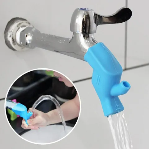 Silicone Faucet Extender Portable Bathroom Sink Water Extension Guide Practical Kids Hand Washing Tap
