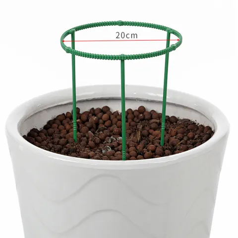 Adjustable Plastic Plant Support Rings Flower Pot Support Stakes Plant Cage For Potted Plants Garden Flowers