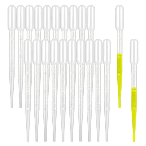Disposable Plastic Graduated Pipettes Transparent Pasteur Dropper Transfer Pipettes For Laboratory And Craft