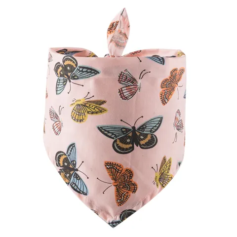 Bandana per Cani e Gatti con Stampa Farfalla Bavaglino Triangolare in Morbido Cotone Asciugamano per Saliva Accessori Toelettatura