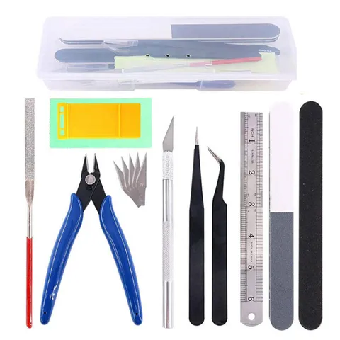 Gundam Modell Werkzeugsatz Präzision Hobby Handwerk Gebäude Montage Reparatur Werkzeuge Mit Zangen Messer Pinzetten Und Aufbewahrungsbox
