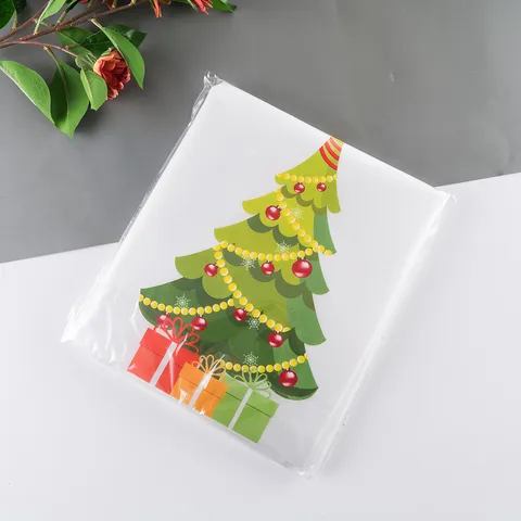 Niet-Geweven Planten Vorstbeschermingshoes Winter Boom Beschermtas Kerstboom Print Trekkoord Herbruikbare Planten Protector Tuinbenodigdheden