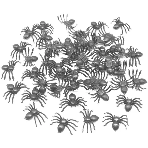Halloween Zwarte Plastic Spin Decoraties Kleine Nep Spinnen Prank Speelgoed