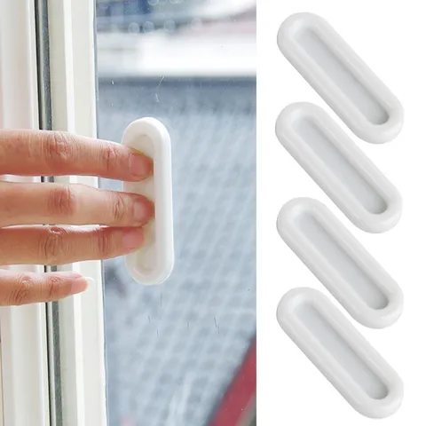 Self Adhesive Door Handle Punch Free Pull Handle For Cabinet Drawer Window Glass Sliding Door Plastic Home Hardware