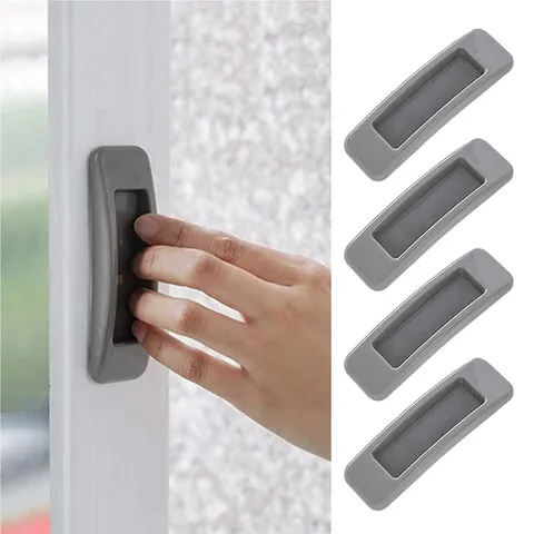 Self Adhesive Window Door Pull Handles ABS Plastic Cabinet Drawer Pulls Auxiliary Push Pull Handled Home Hardware