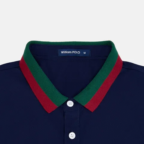 Maglia Polo a Manica Corta da Uomo Business Casual Estiva Traspirante Misto Cotone Vestibilità Regular Colletto Polo Top