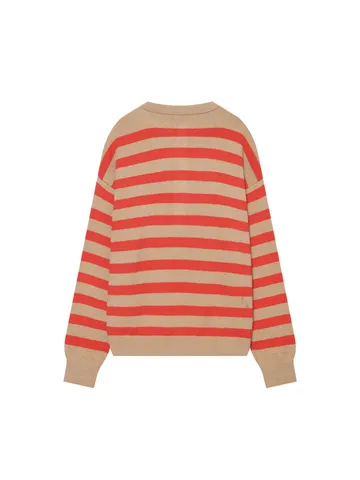 Maglione Lavorato a Maglia a Manica Lunga a Righe Casual da Donna Top Basic Pullover Moda Abbigliamento Quotidiano