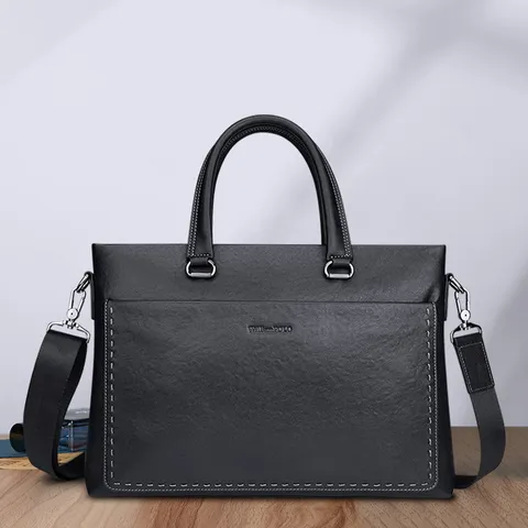 Valigetta da Lavoro per Uomo in Vera Pelle Borsa per Laptop Borsa da Lavoro per Ufficio Professionale Borsa a Mano per Commuter