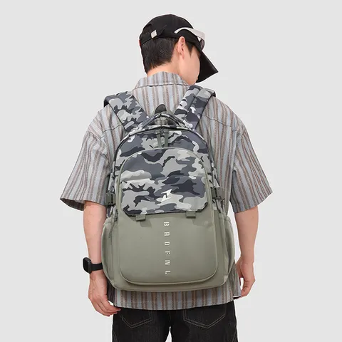 Men Women Large Capacity Oxford Cloth Camouflage Travel Laptop Backpack Waterproof School Bookbag