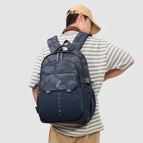 Men Women Large Capacity Oxford Cloth Camouflage Travel Laptop Backpack Waterproof School Bookbag