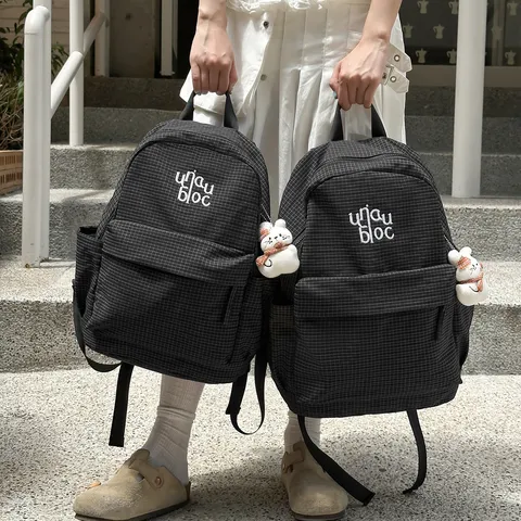 Casual Nylon Waterproof Backpack For Women College Student School Bag Japanese Harajuku Style Travel Daypack