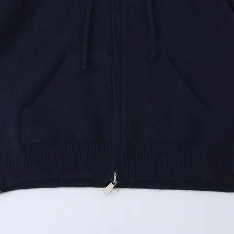 Cardigan à Capuche Tricoté Décontracté pour Femme Manches Longues Bloc de Couleur Veste Pull Zippé Mode Automne